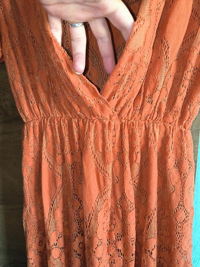Robe été terracotta/orange made in Italie - photo numéro 3