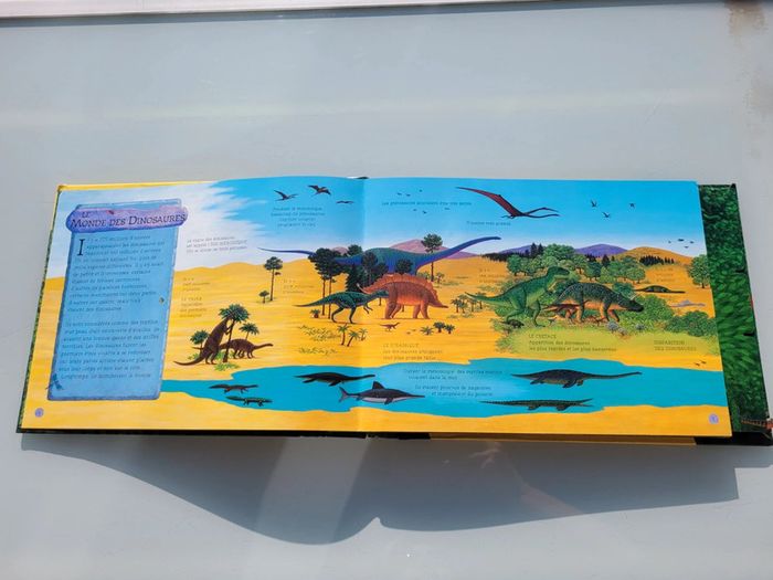 Magnifique livre animé Seuil Jeunesse Dinoparc, la préhistoire en 3D + modèles reduits dinosaures 53 - photo numéro 3