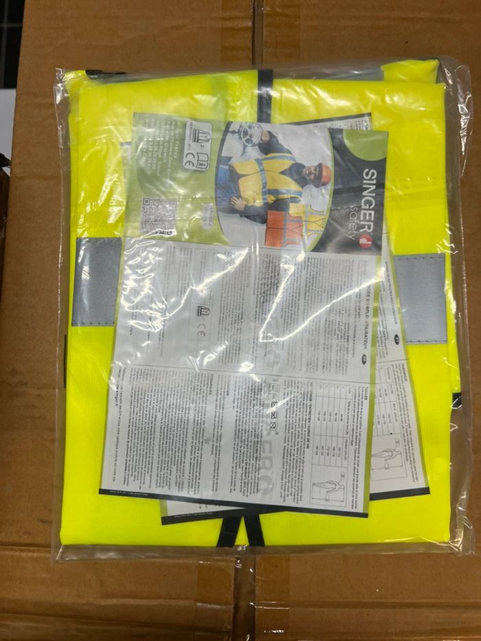 50 gilets jaune fluo singer xl neuf - photo numéro 4