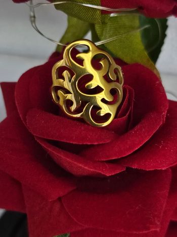 Bague bohème ajouree en acier inoxydable