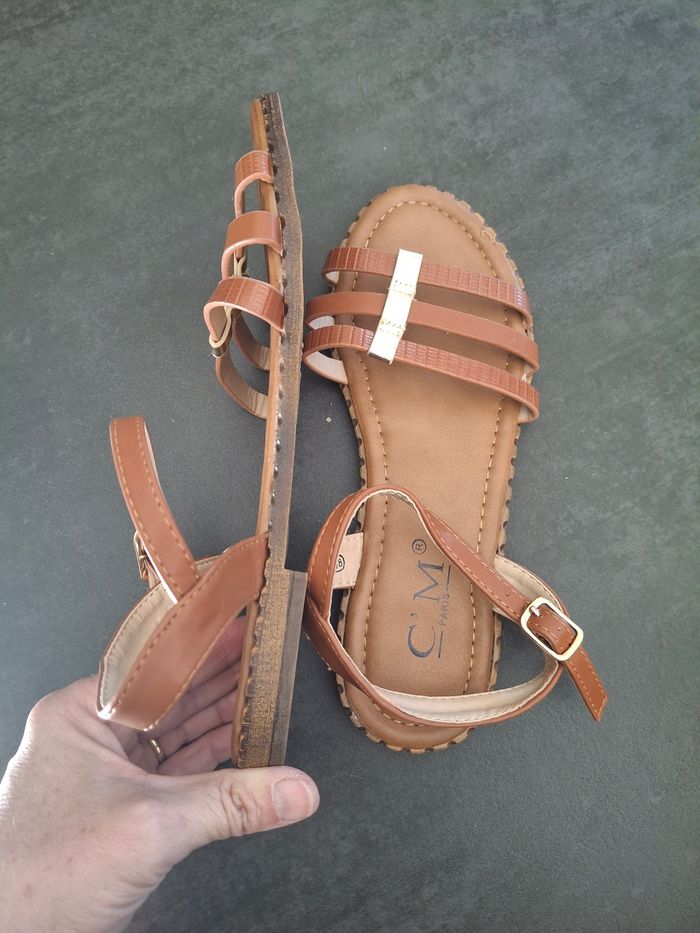 Sandales musique pieds camel 38 neuves - photo numéro 3