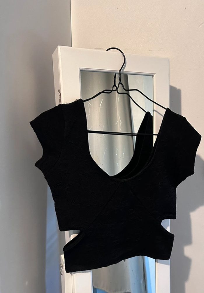 Crop top noir Jennyfer taille S