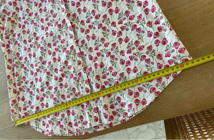 Chemisier JCrew x Liberty blanc fleurs roses taille 40 - photo numéro 7