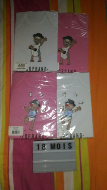 Body Soprano Neuf manche courte
Fille ou garçon pour les blancs