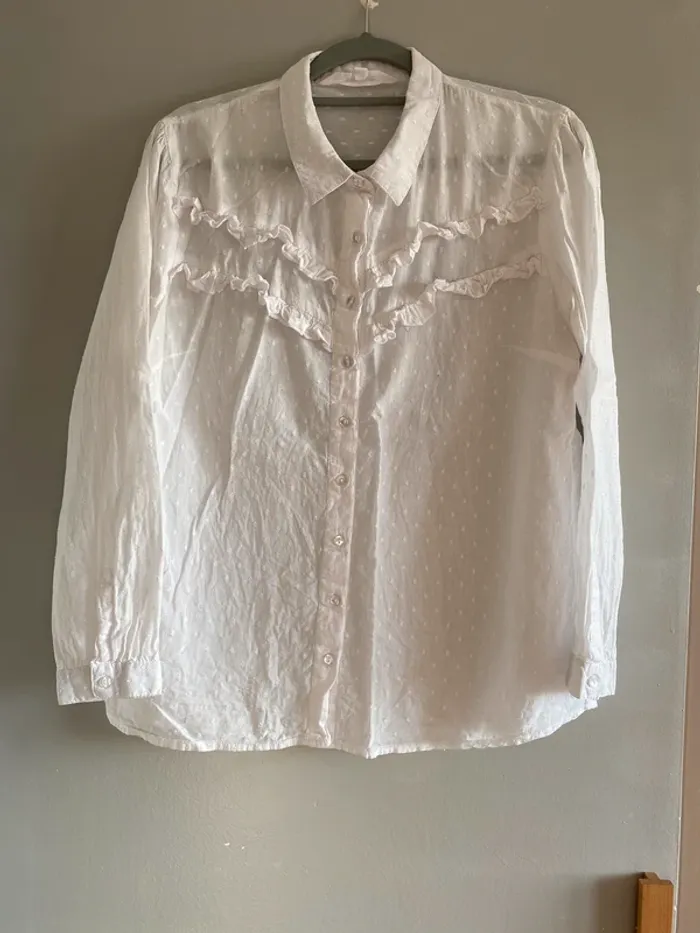 Chemise blanche plumetis Collection IRL