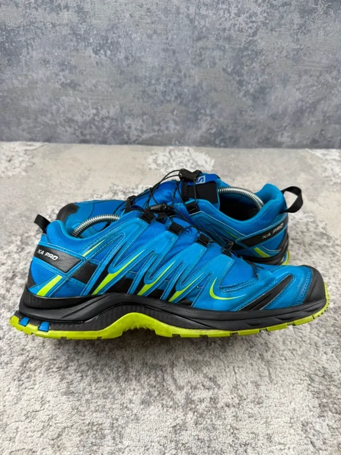 Salomon XA Pro 3D Gore-Tex - Trekking Shoes - Blue & Yellow - photo numéro 6