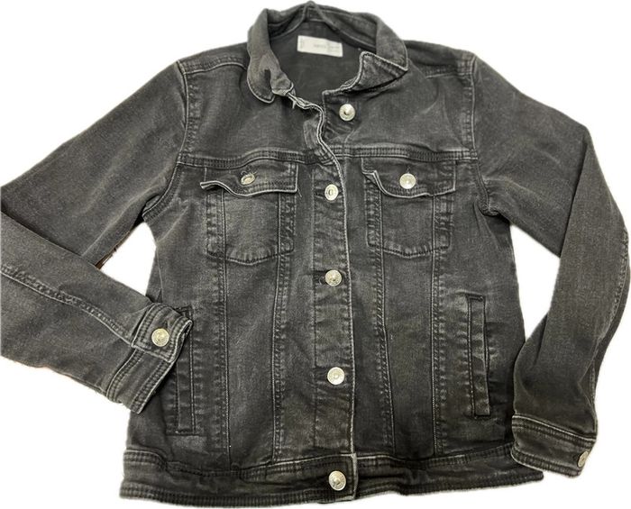 Veste en jean noir fille