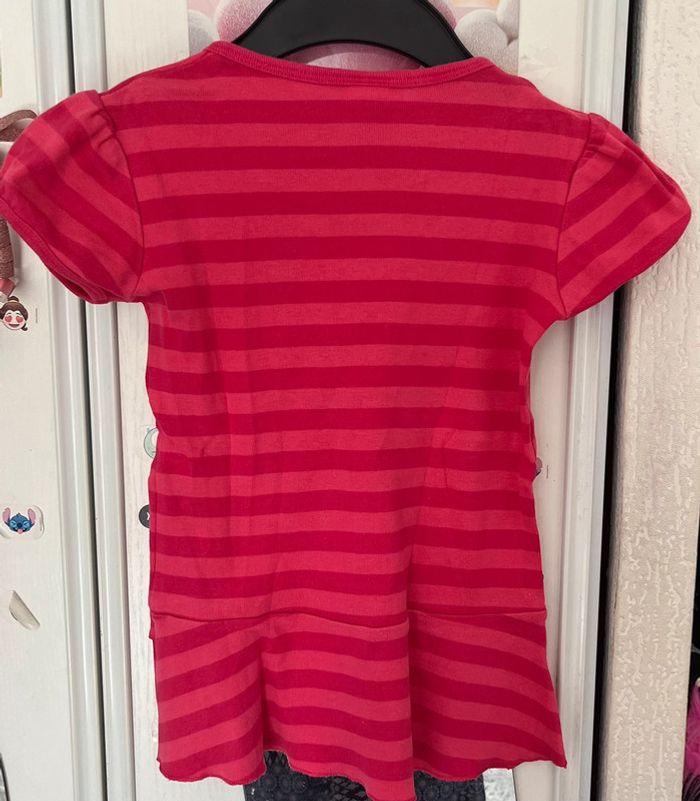 T-shirt rayé effet cache-cœur, rose, C&A, 7 ans - photo numéro 5