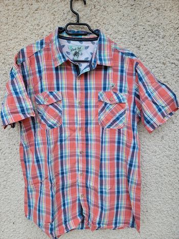 Chemise d'été multicolore vintage baggy oversize cargo