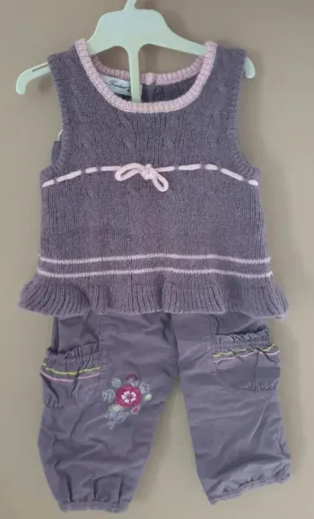 Ensemble 2 pièces violet 18 mois