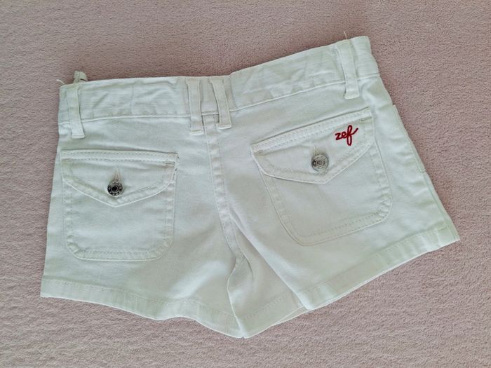 Short en jean Zef 6 ans blanc - photo numéro 3