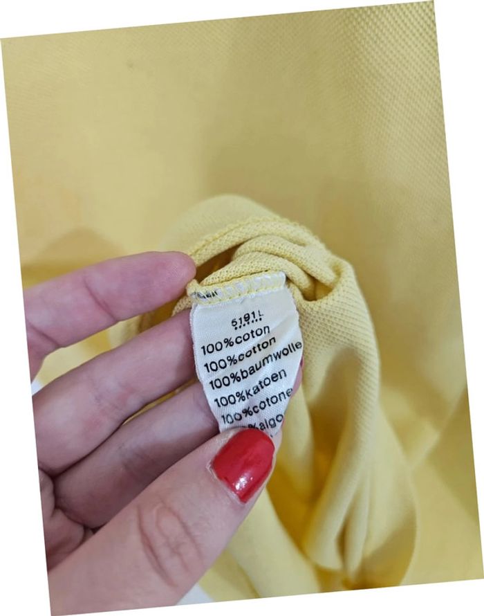Polo Lacoste vintage Devanlay jaune taille M - photo numéro 5