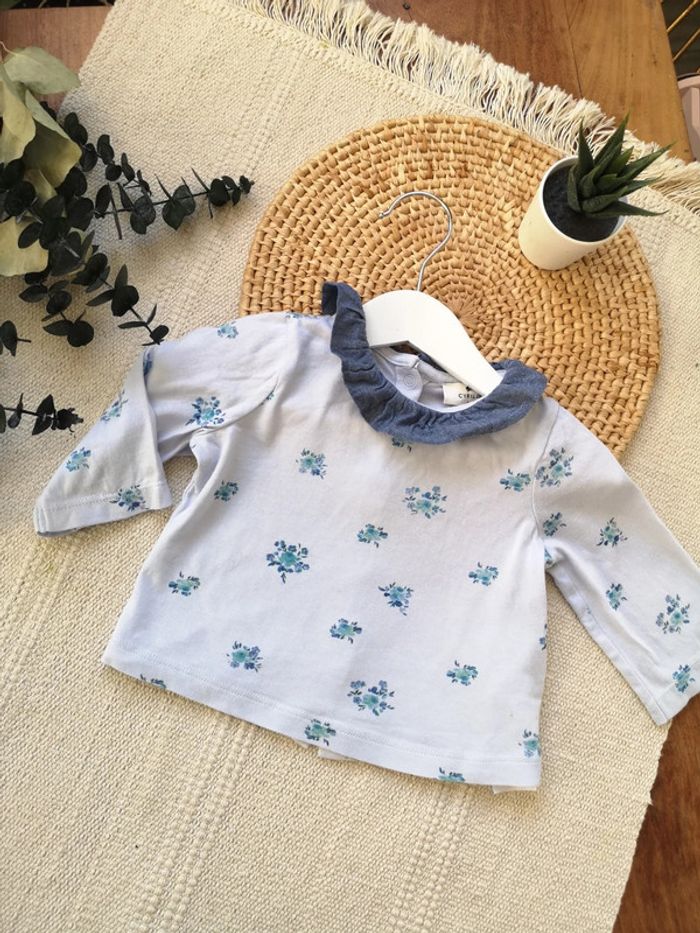 Haut cyrillus 9 mois fleurie col