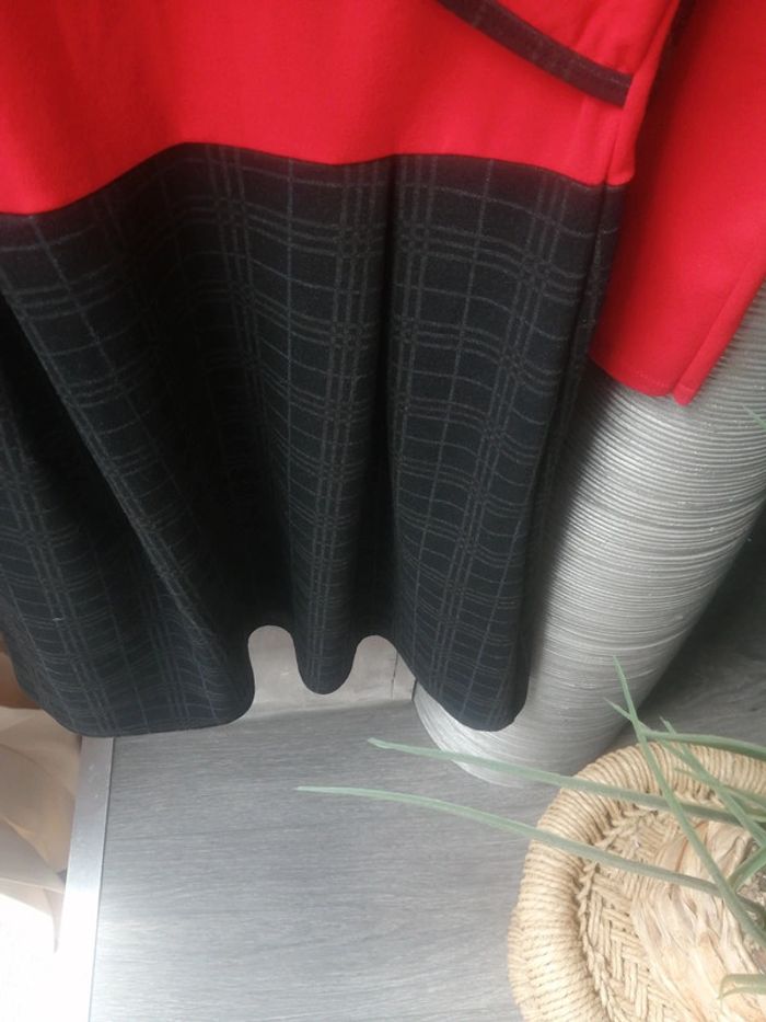 Robe manche longue rouge à carreaux 14A - photo numéro 5