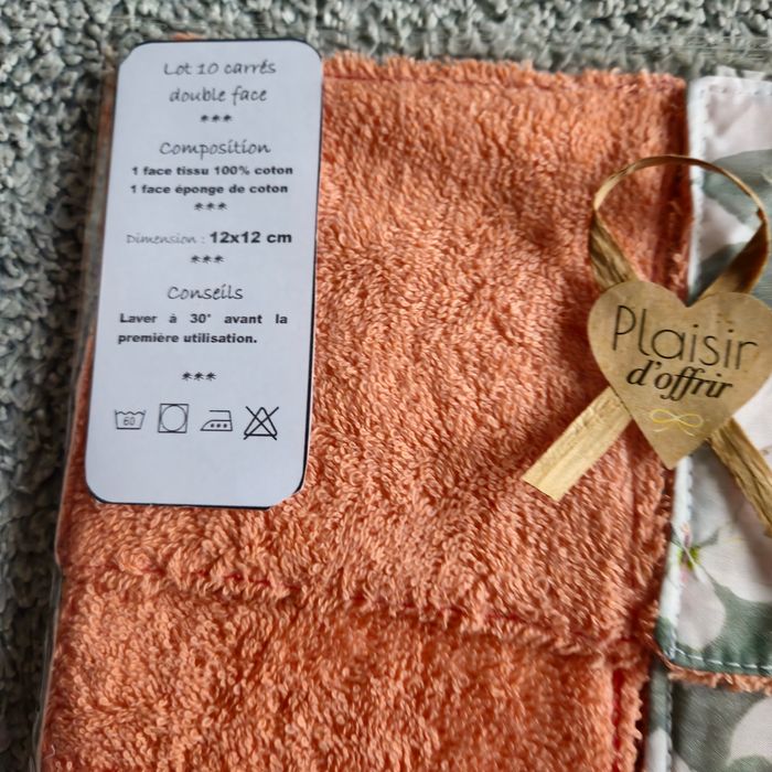 10 lingettes lavables 12x12 cm - photo numéro 3