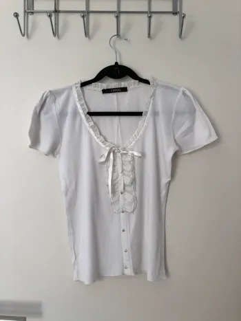 T-shirt à manches courtes blanc Caroll taille S
