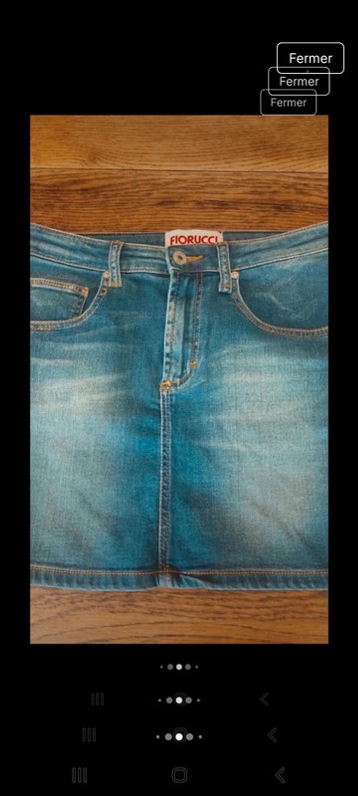 Jolie Mini Jupe en jeans Fiorucci W 26 fr 36 - photo numéro 8