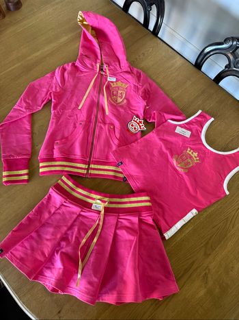 Y2K Royal Wear women mini jupe jogging 3 pièces vintage streetwear collector girly