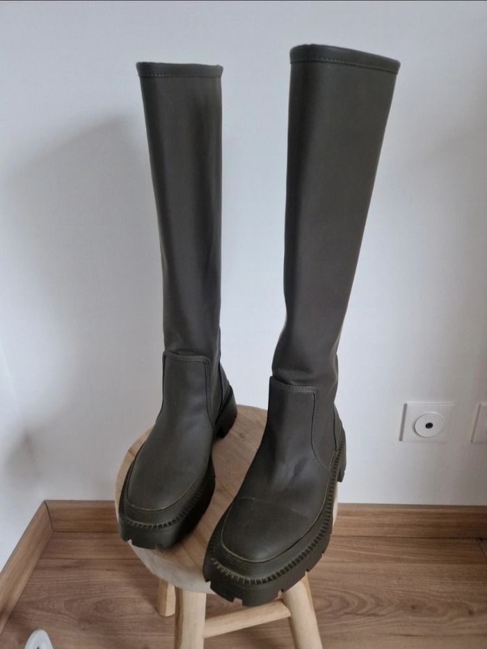 Bottes kaki femme Zara Pointure 40 - photo numéro 3
