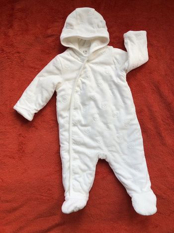 Combinaison/ Surpyjama ourson en velours - 6 mois