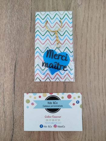 Porte-clé merci maître
