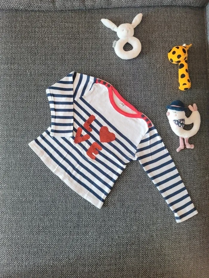 T-shirt manches longues fille à sequins 3 ans - photo numéro 4