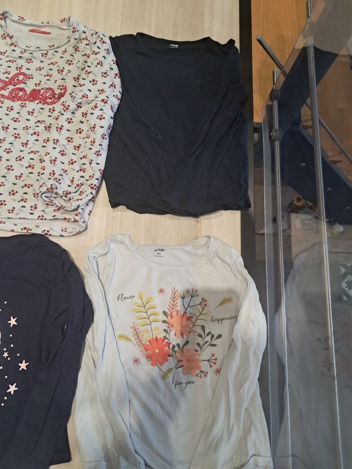 Lot de 13 pulls, chemisiers, t-shirts manches longues, sous-pulls 8ans fille neufsbet tbe - photo numéro 5