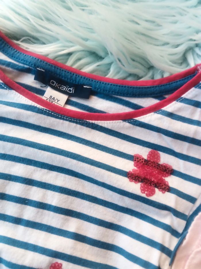 🍂 lot de 2 tee shirt fille 8 ans - photo numéro 3