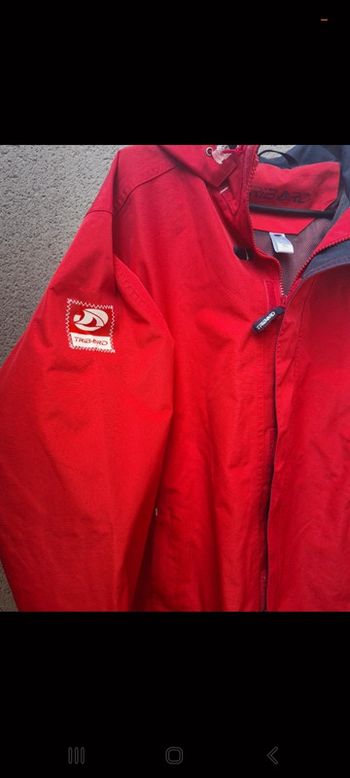 Parka imperméable Décathlon rouge