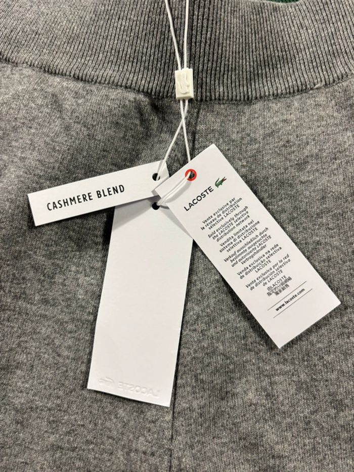 Jogging Gris Lacoste Taille XS Cachemire / Coton - photo numéro 3