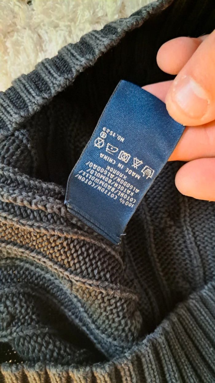 Pull torsadé en V ralph lauren noir - photo numéro 6