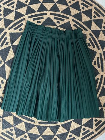 Jupe plissée vert femme