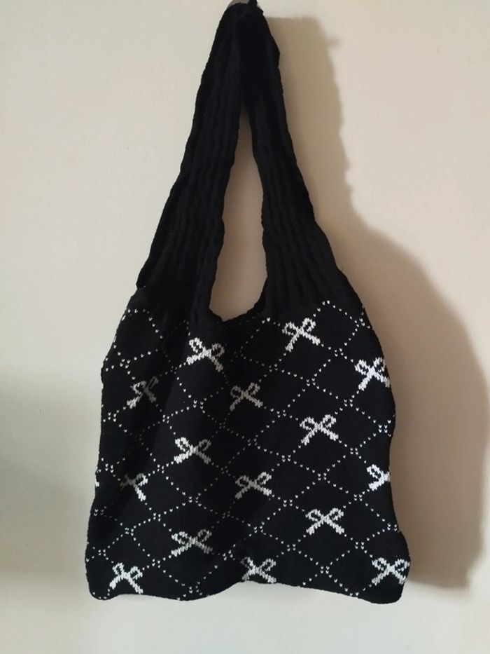 Sac fourre-tout tricot vintage