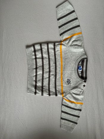Pull gris garçon 9 mois