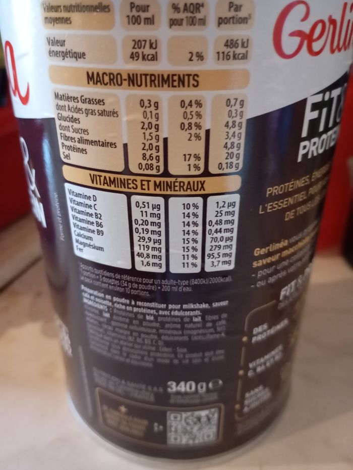 Gerlinea fit&protéines milkshake - photo numéro 2