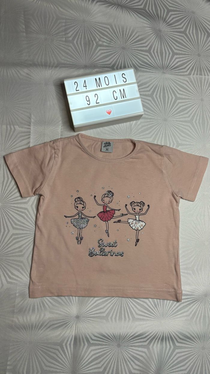 Tee-shirt manches courtes fille 24 mois - 92 cm