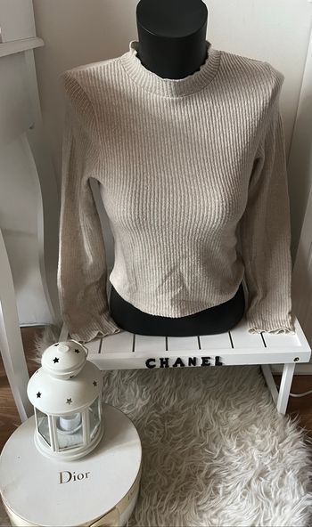 Pull beige effet côtelé T.S Kiabi TBE 🤎