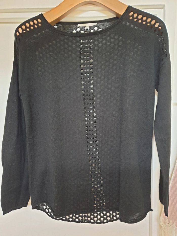 Haut Top Blouse Lin Coton Maje Taille 1 - photo numéro 8