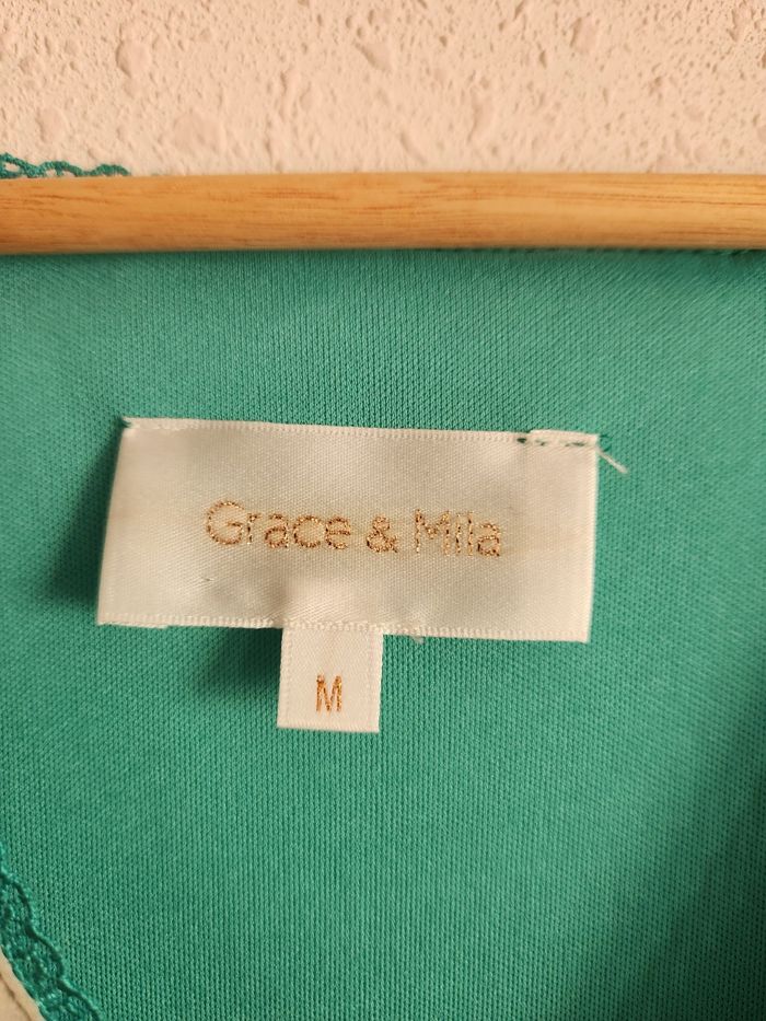 Robe verte Grace & Mila fluide et élégante – T. M - photo numéro 5