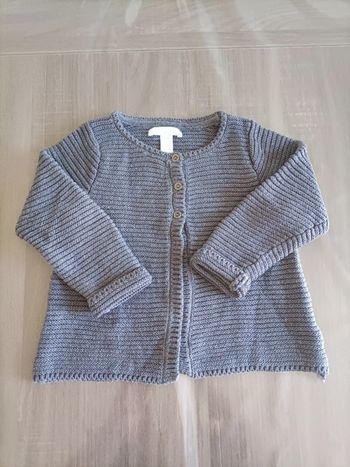 Gilet gris Obaibi 12 mois