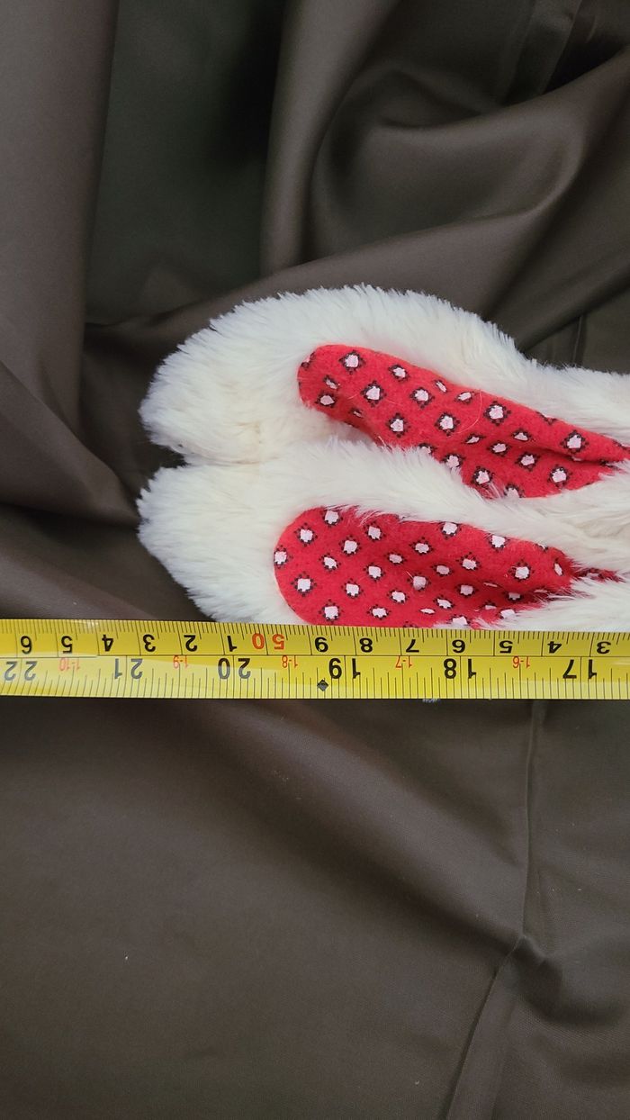 Doudou Peluche PLEIN NORD vm/wb Lapin Crème Pattes Oreilles Rouge Neuf - photo numéro 4