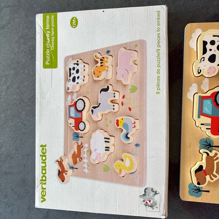 Puzzle en bois ferme Vertbaudet - photo numéro 2