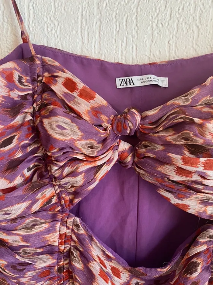 Robe Zara taille L 40 violette - photo numéro 2