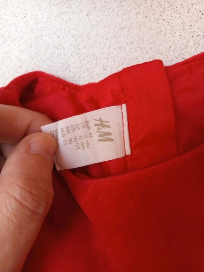 Robe rouge de Noël taille 12/18mois - photo numéro 4