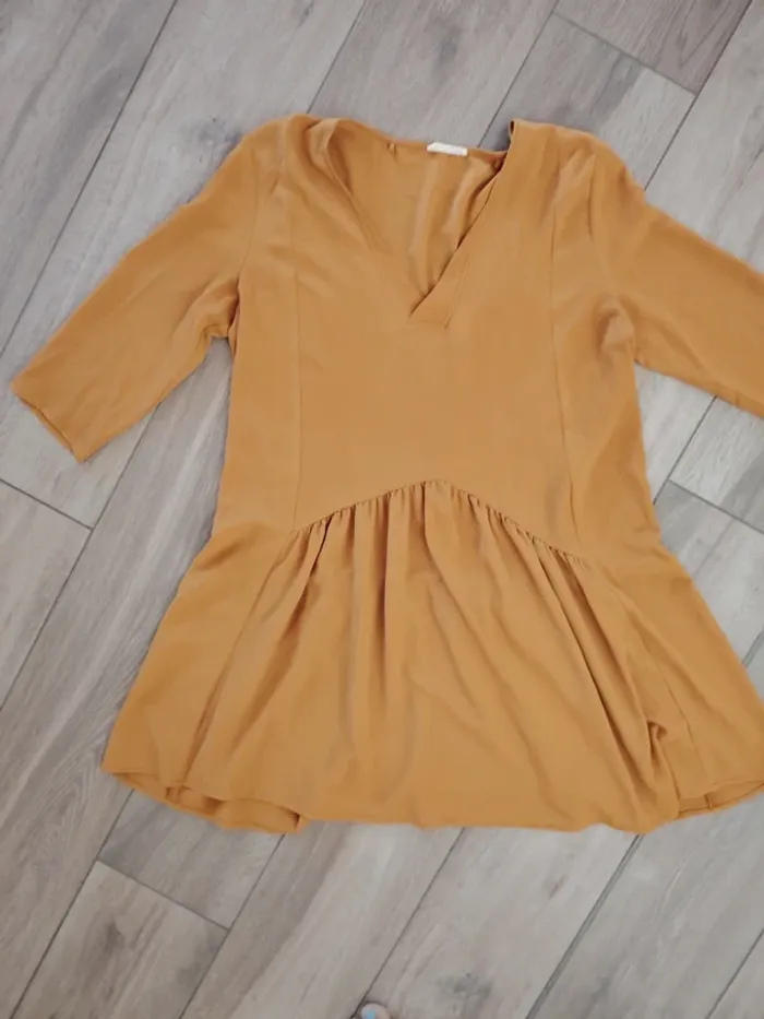 Robe tunique jaune moutarde louizon