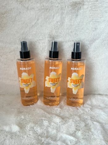Lot 3 Brumes de parfum, Brumes corporelles combinaison de vanille et de rose 240 ml