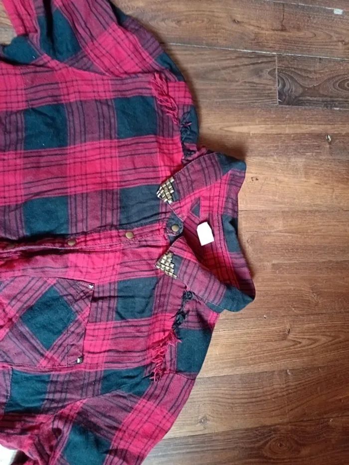 Chemise à carreaux femme - photo numéro 2