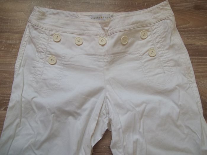 Pantalon pont flare Cache Cache blanc 38 (Pant2) - photo numéro 2