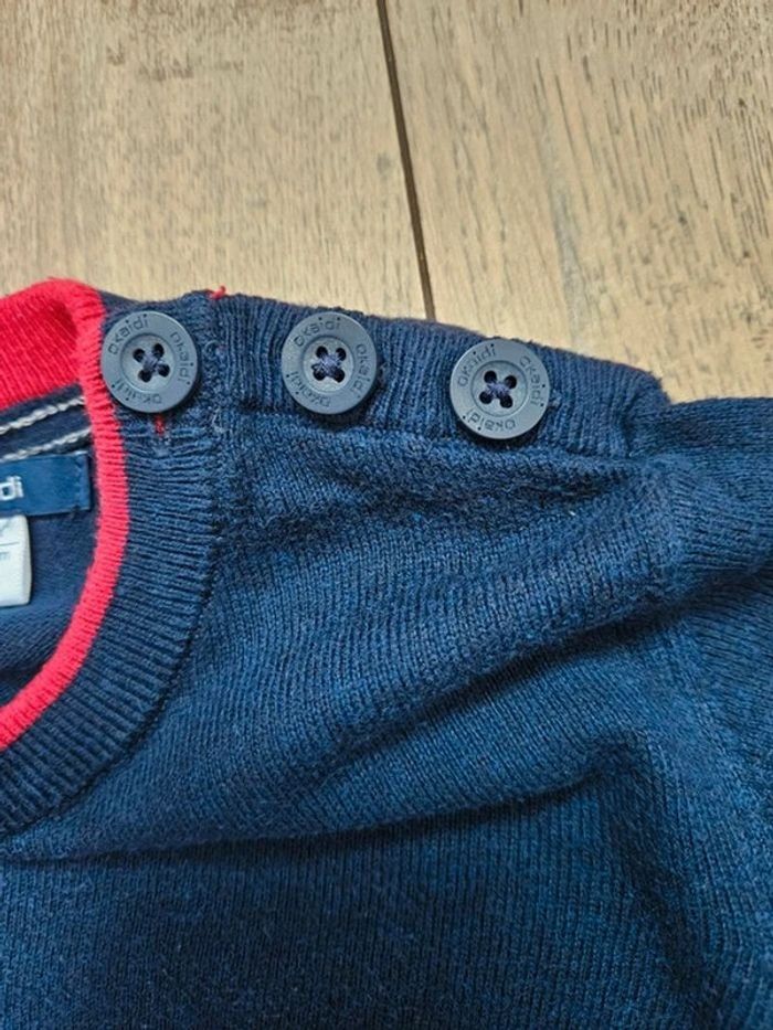 Pull col rond bleu marine Okaïdi 5 ans - photo numéro 3