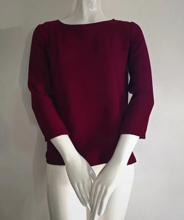 Blouse bordeaux taille 34 neuf 👕 - photo numéro 2